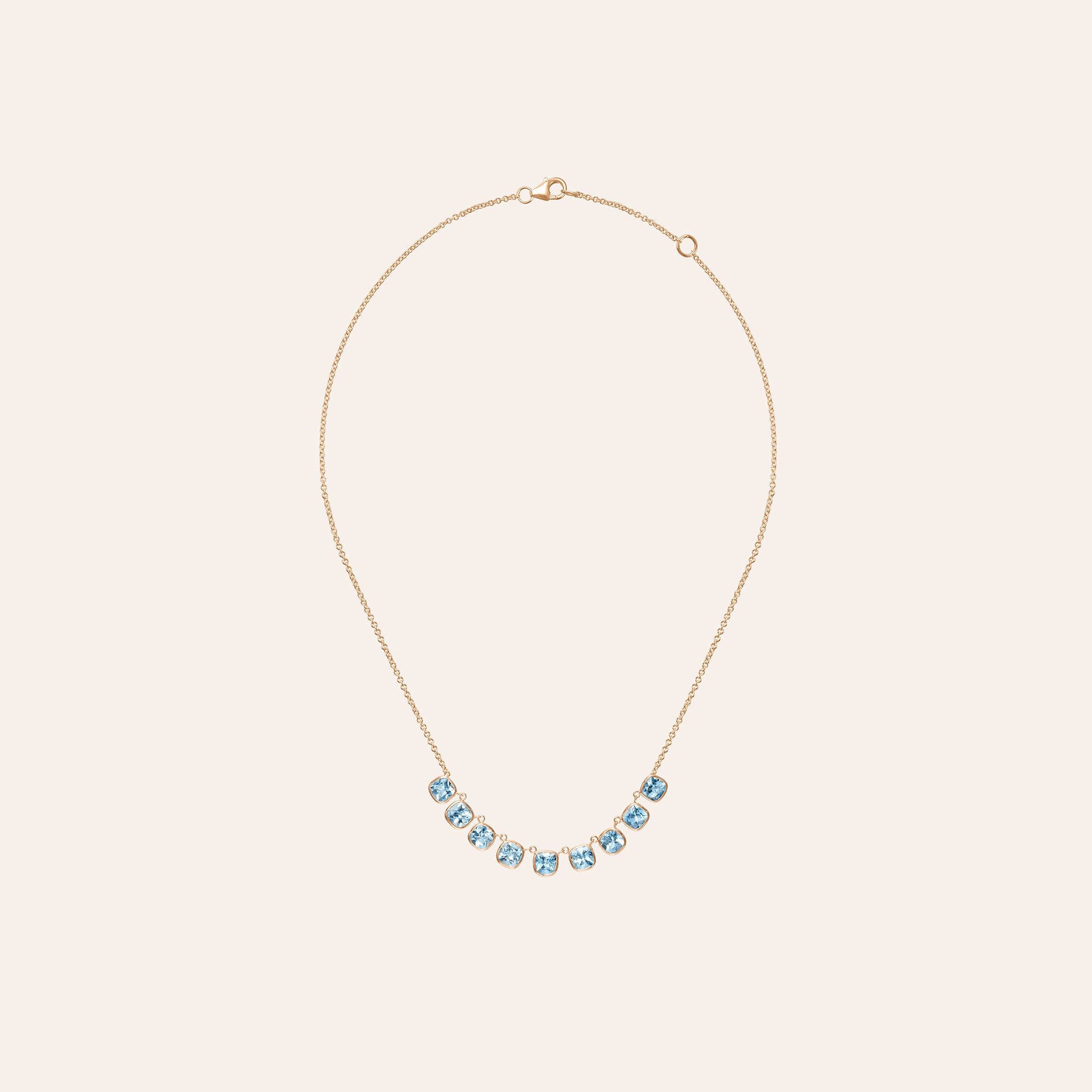 The Lena Petite Aquamarine Necklace