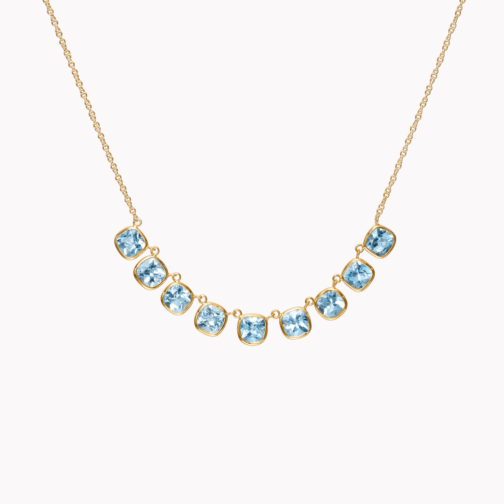 The Lena Petite Aquamarine Necklace