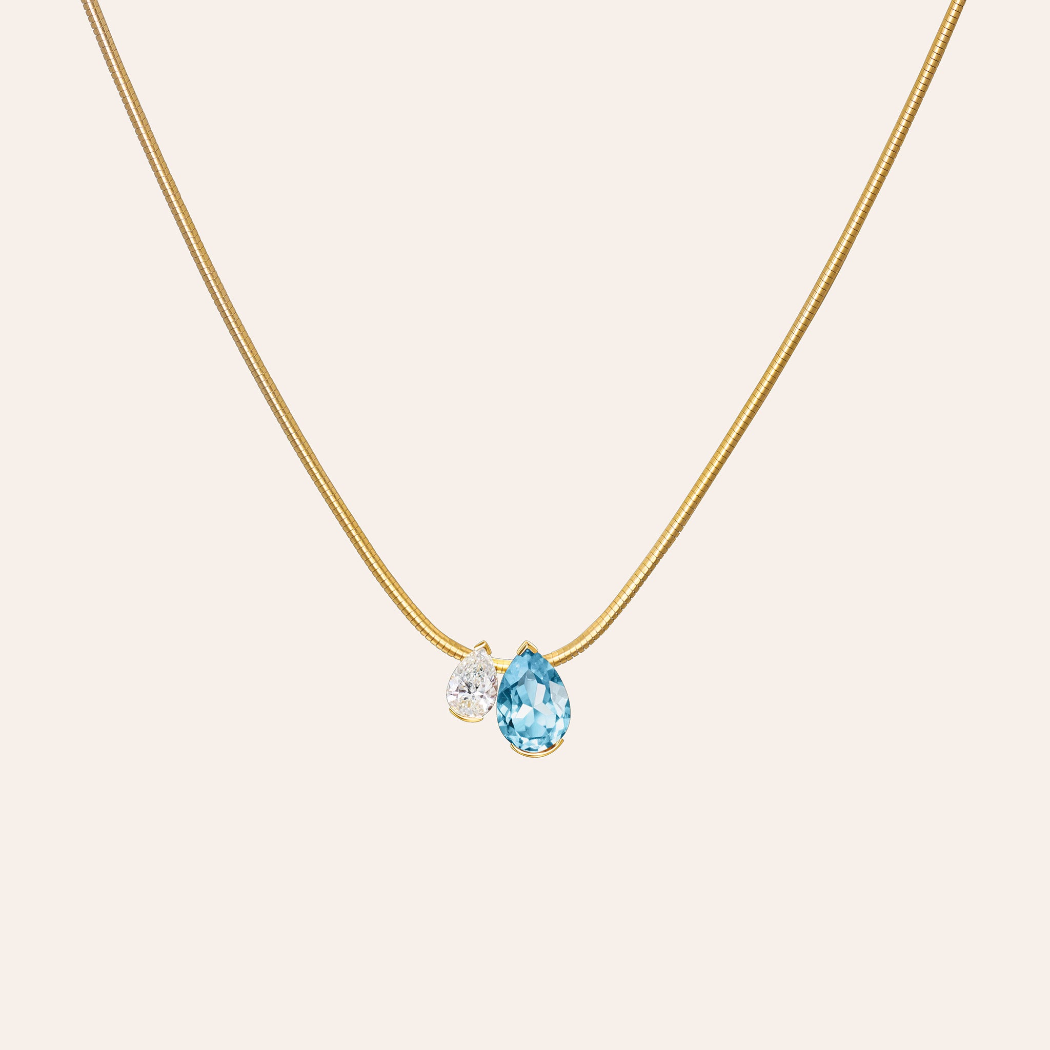 The Aquamarine Muse Duo Pendant