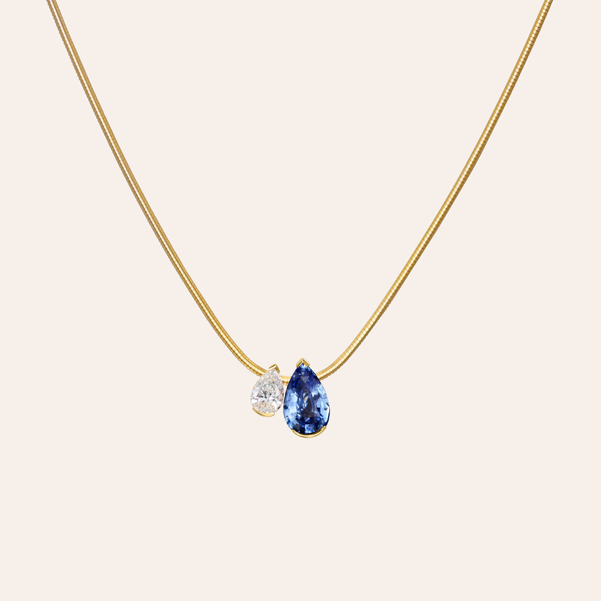 The Blue Sapphire Muse Duo Pendant