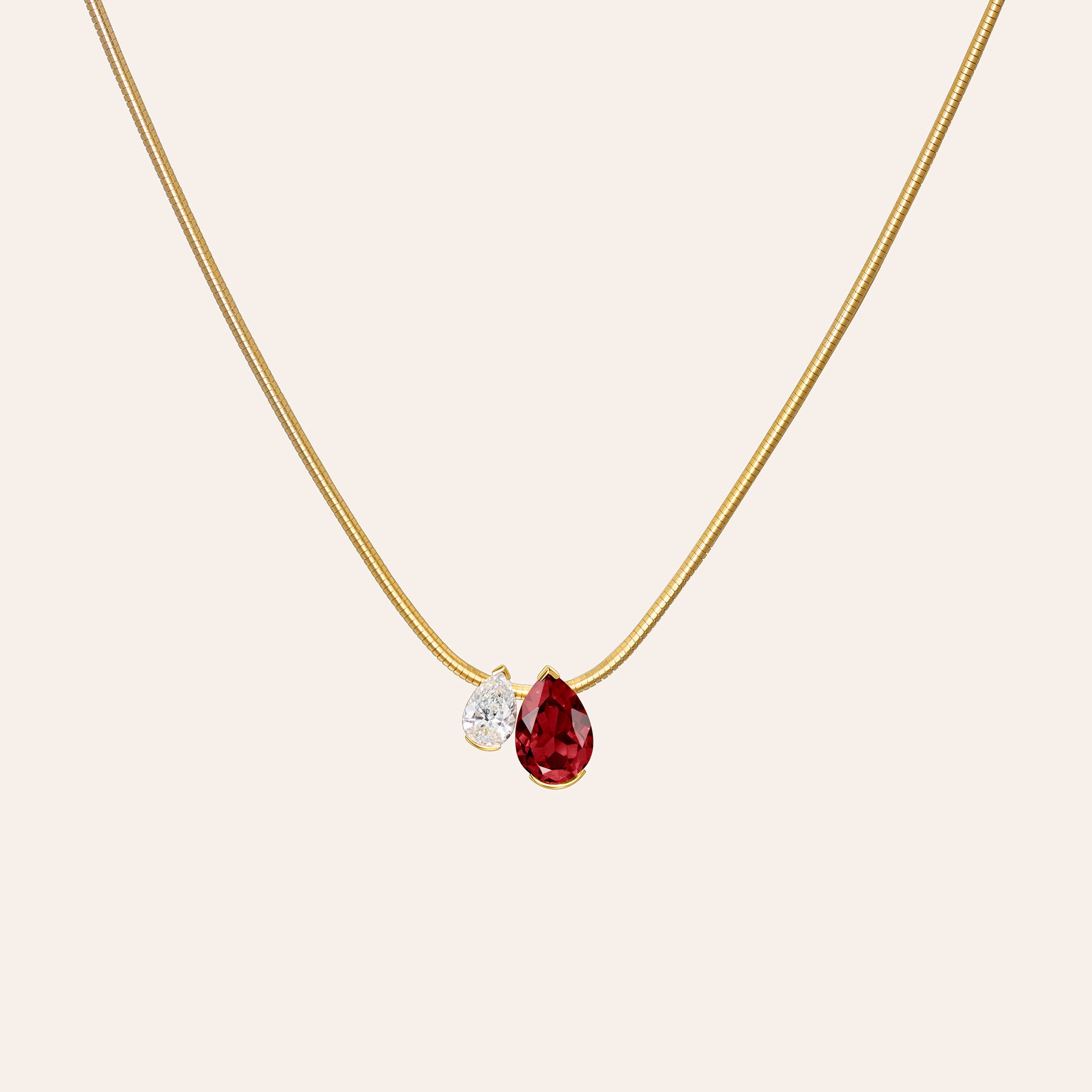 The Garnet Muse Duo Pendant