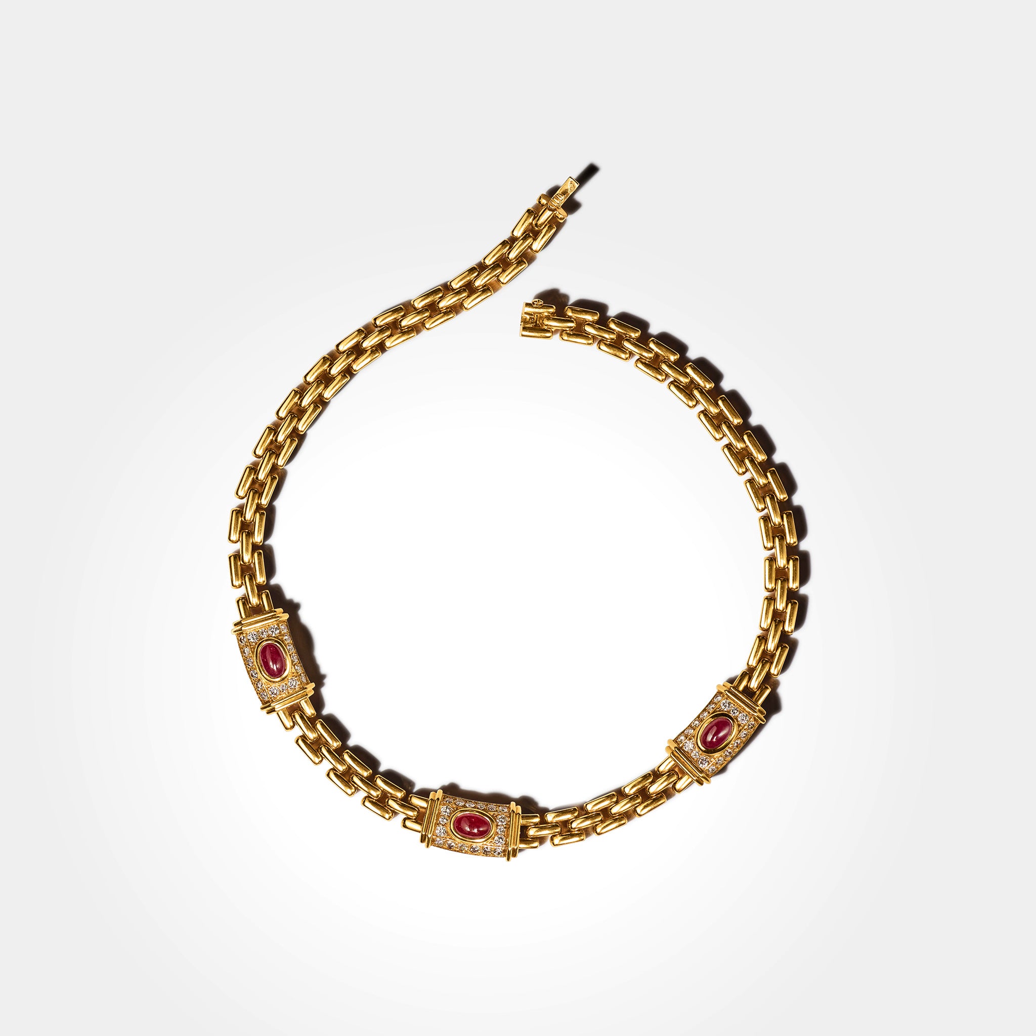 Vintage Cartier Ruby & Diamond Necklace