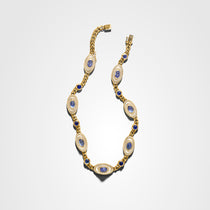 Vintage Bvlgari Sapphire & Raw Crystal Necklace