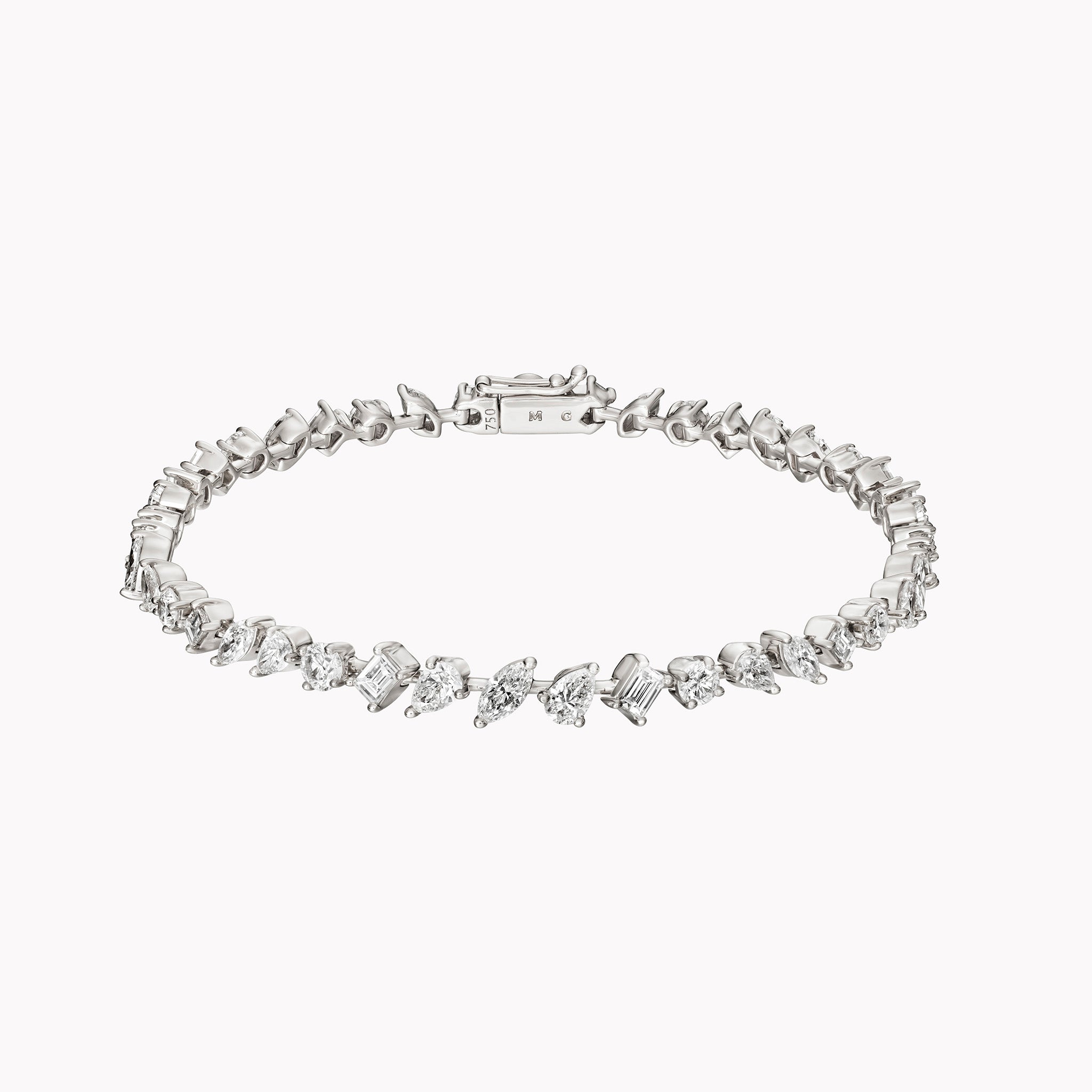 Small Multi-Shape Slant Diamond Bracelet