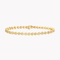 Fancy Yellow Heart Shaped Tennis Bracelet