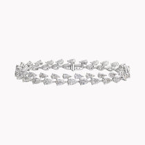 Two Line Pear Shape Tennis Bracelet