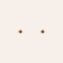 Cognac Bezel Studs