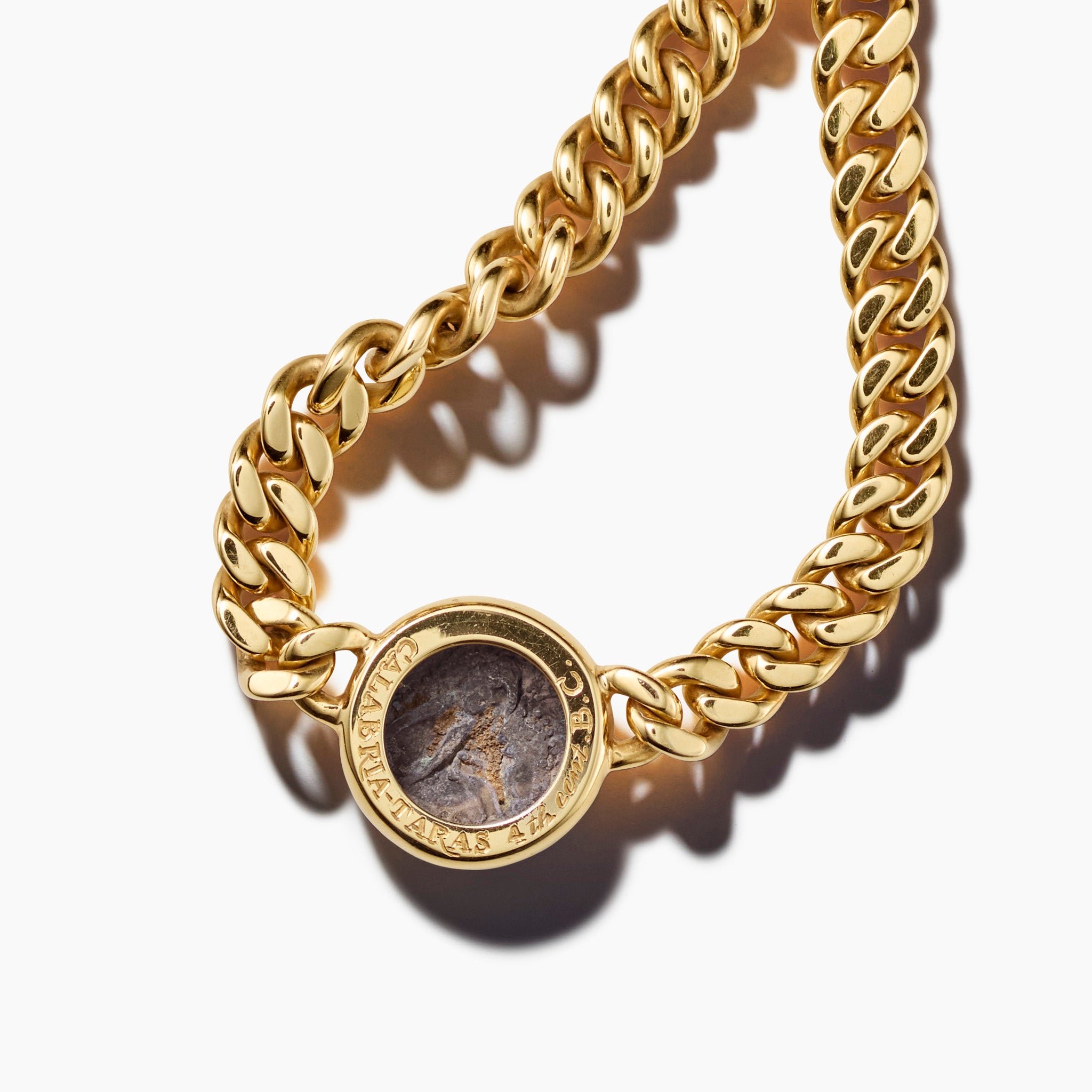 18K yellow-gold BVLGARI Monete necklace with ancient coin pendant