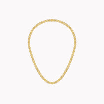 Fancy Yellow Bezel Set Oval Diamond Tennis Necklace