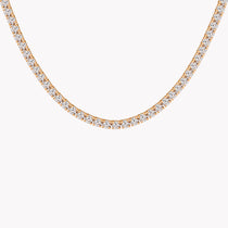 Large Diamond Tennis Necklace