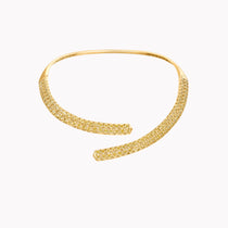 Fancy Intense Yellow Diamond Double Row Cuff Necklace