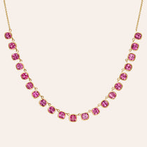 The Lena Pink Sapphire Fringe Necklace