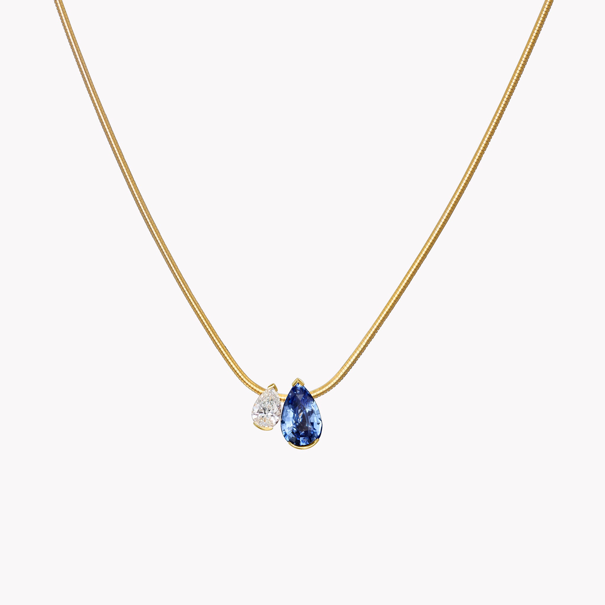 The Blue Sapphire Muse Duo Pendant