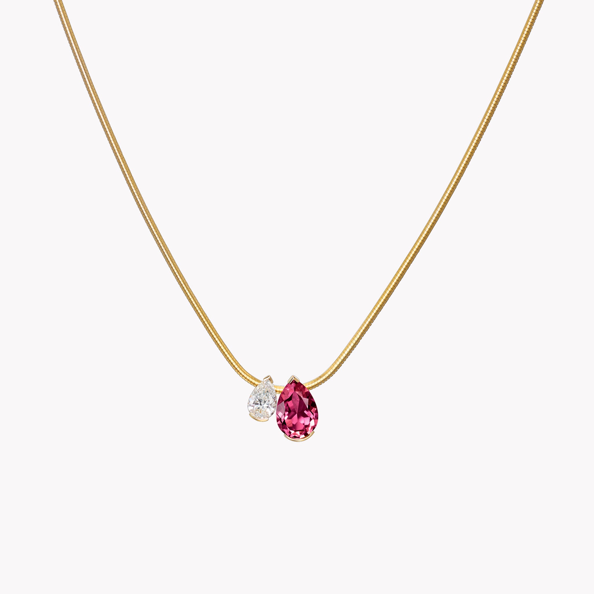 The Rubellite Muse Duo Pendant