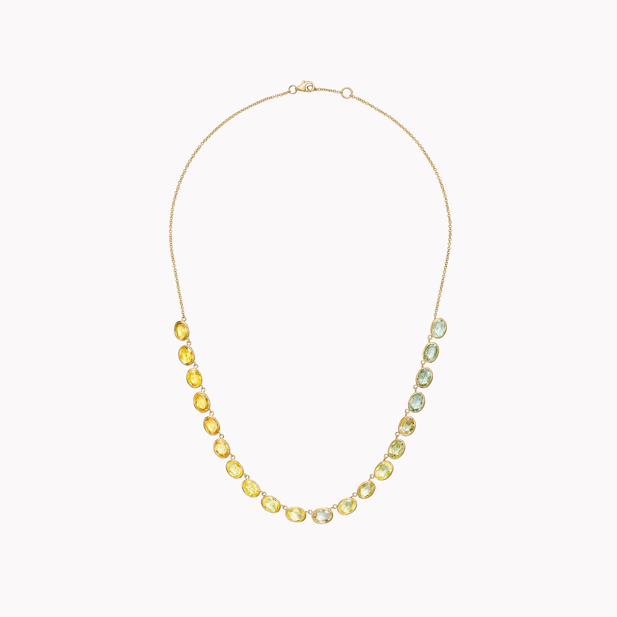 The Lena East-West Ombre Sapphire Necklace