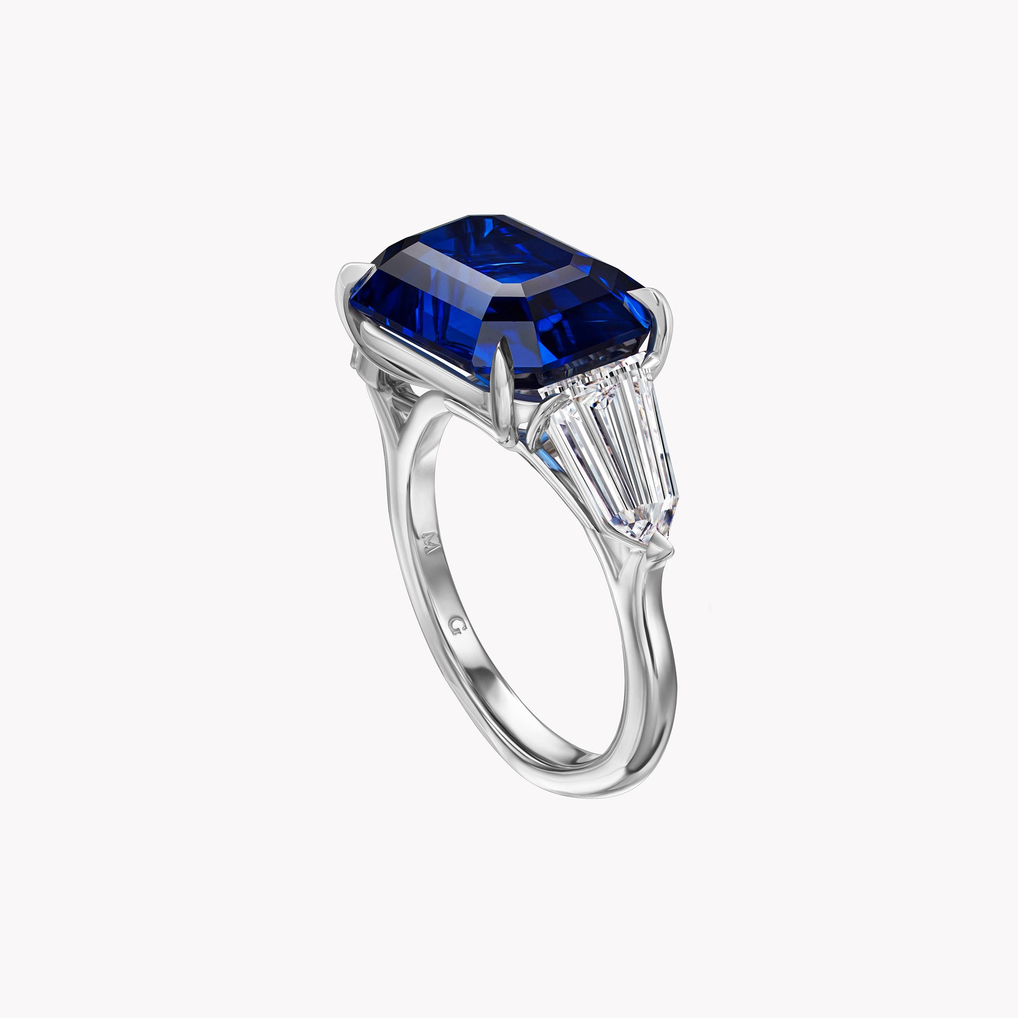6 Carat Emerald Cut Royal Blue Sapphire