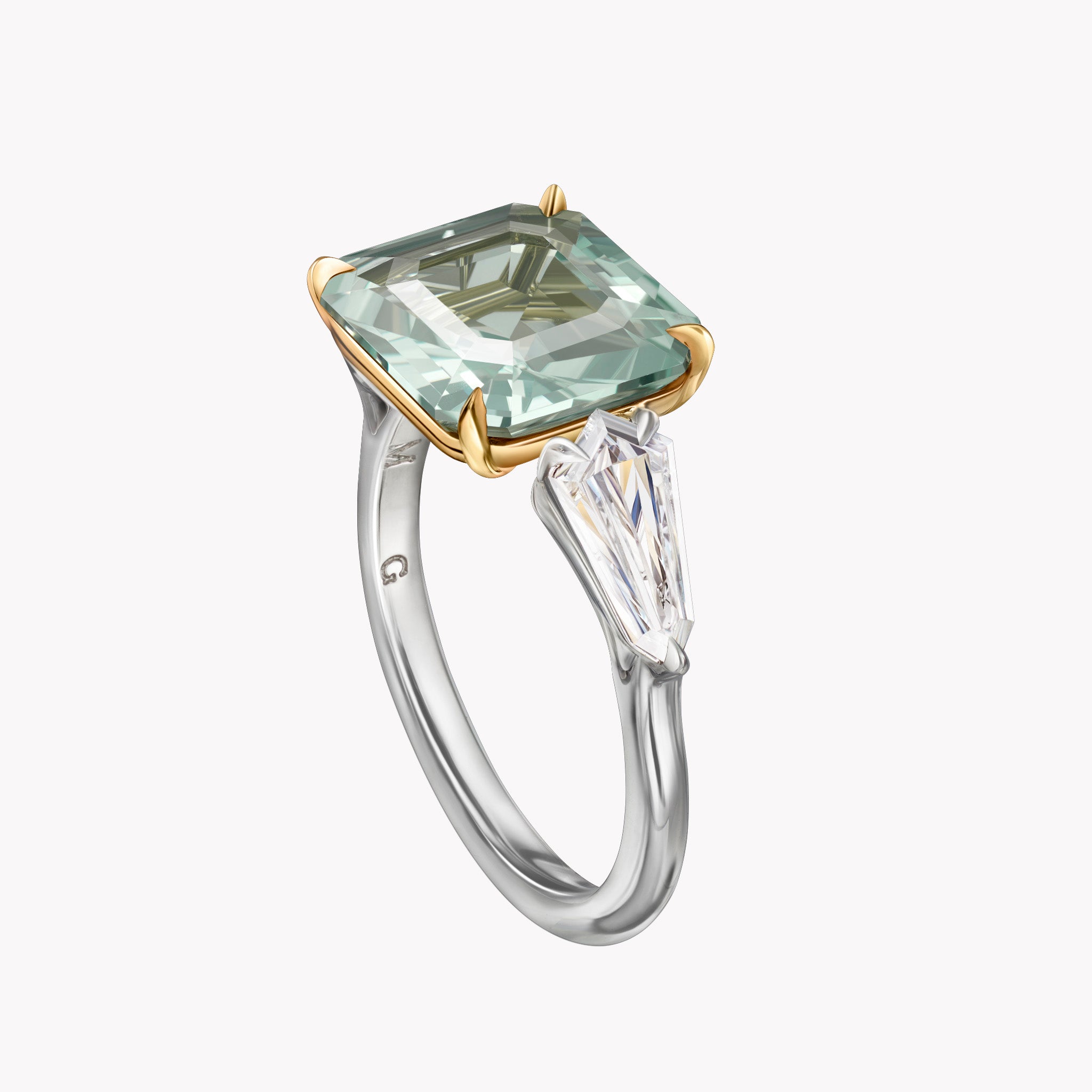 The Aster Seafoam Green Sapphire Ring