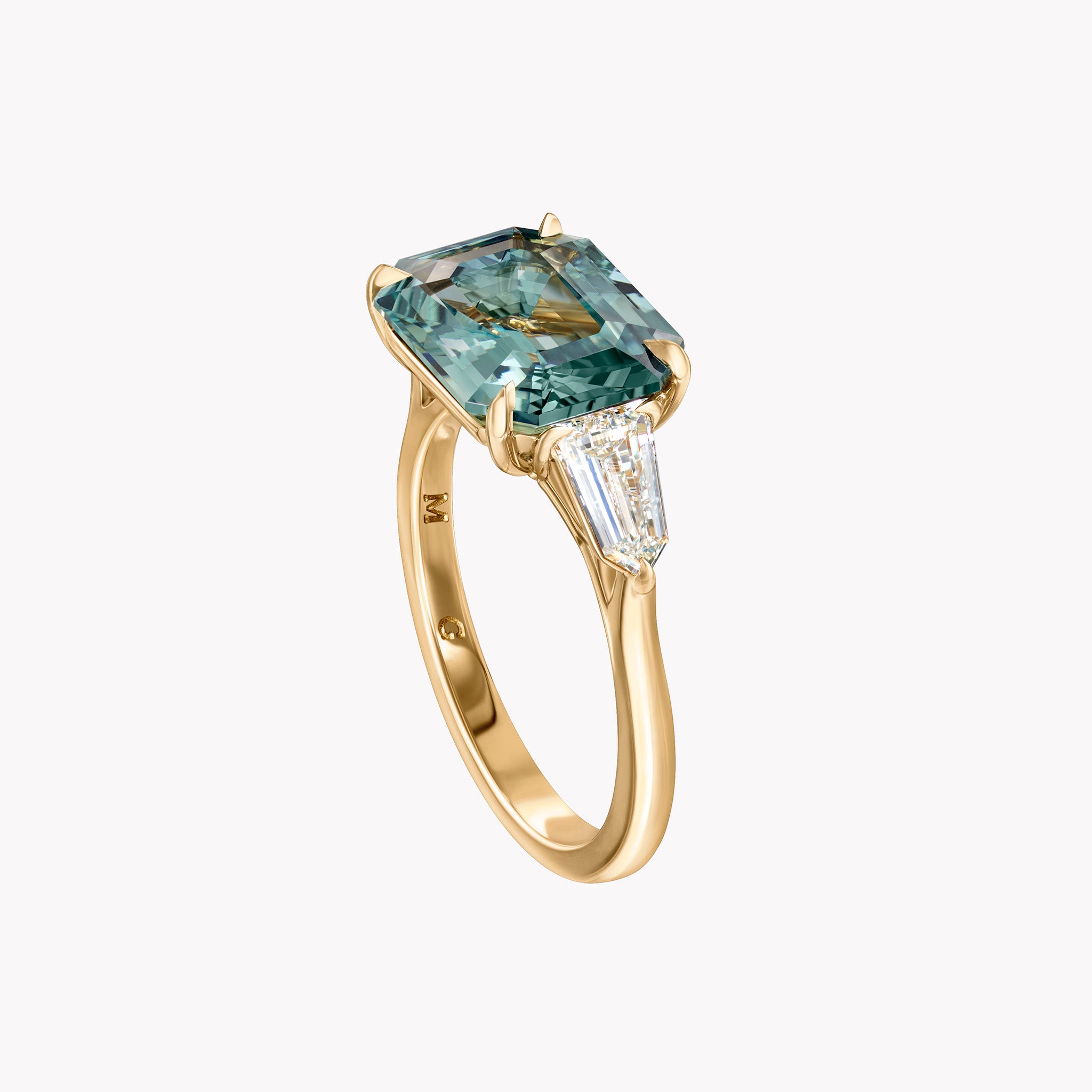 The Aster Green Sapphire and Diamond Ring