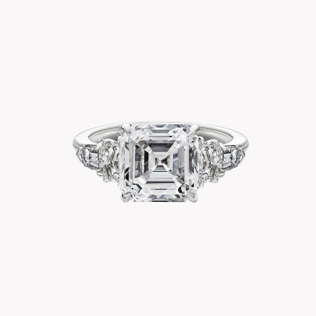 Asscher Cut Five-Stone Diamond Engagement Ring