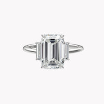 Emerald Cut Engagement Ring with Traps