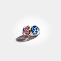 Vintage Poiray Two-Tone Sapphire Ring
