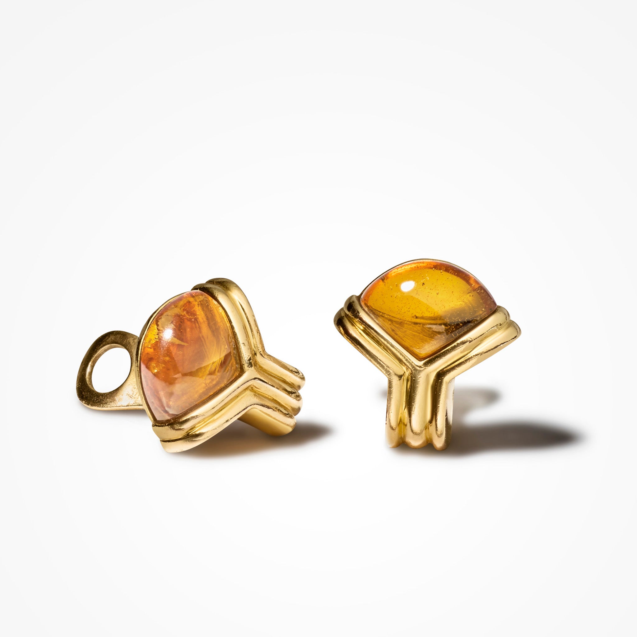 Vintage 1980s Bvlgari Citrine Huggies