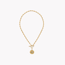 Trio Small Diamond Coin Charm Necklace