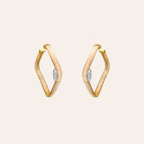 Feelings Chain & Diamond Hoop Earrings
