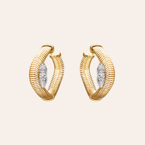 Feelings Small Chain & Diamond Hoop Earrings