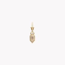 Elongated Hexagon Diamond Charm