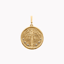 Prosperity Palm Large Diamond Coin Charm