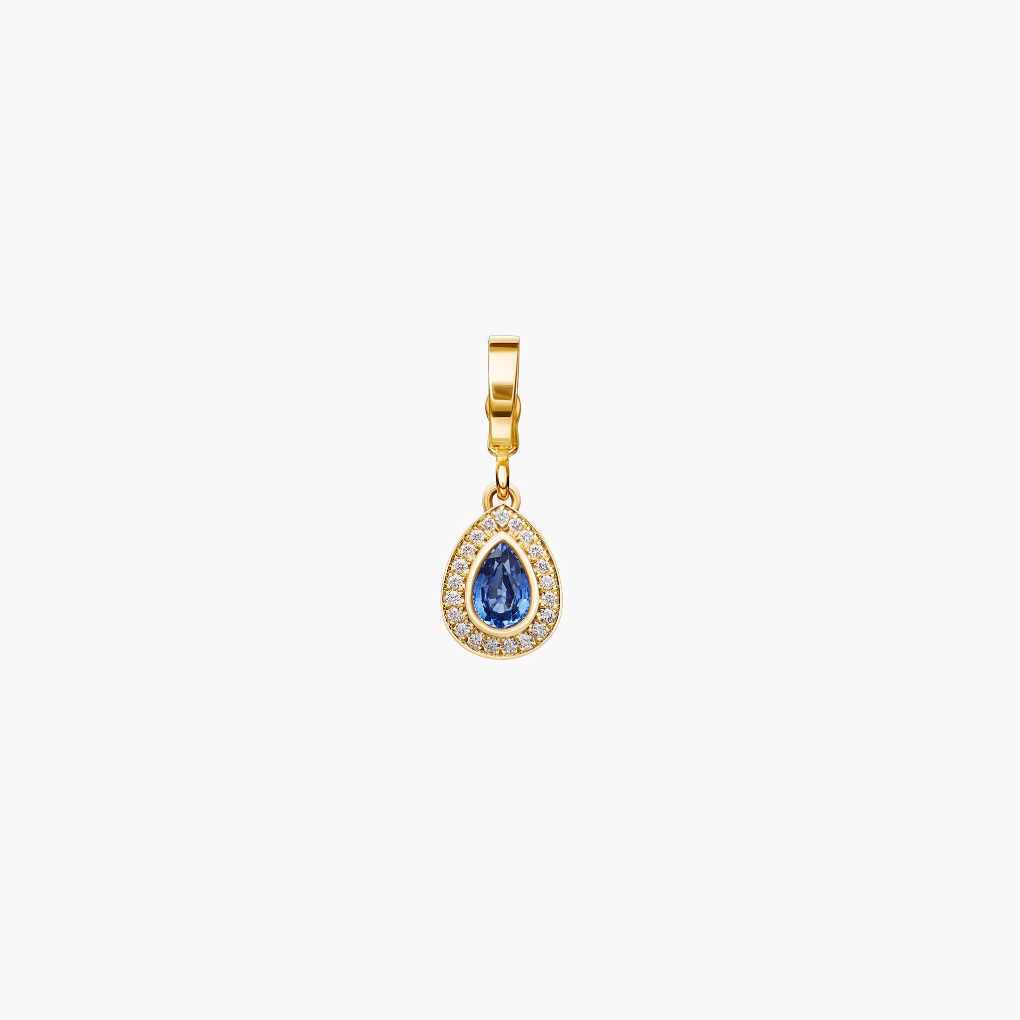 Medium Sapphire Pear Charm