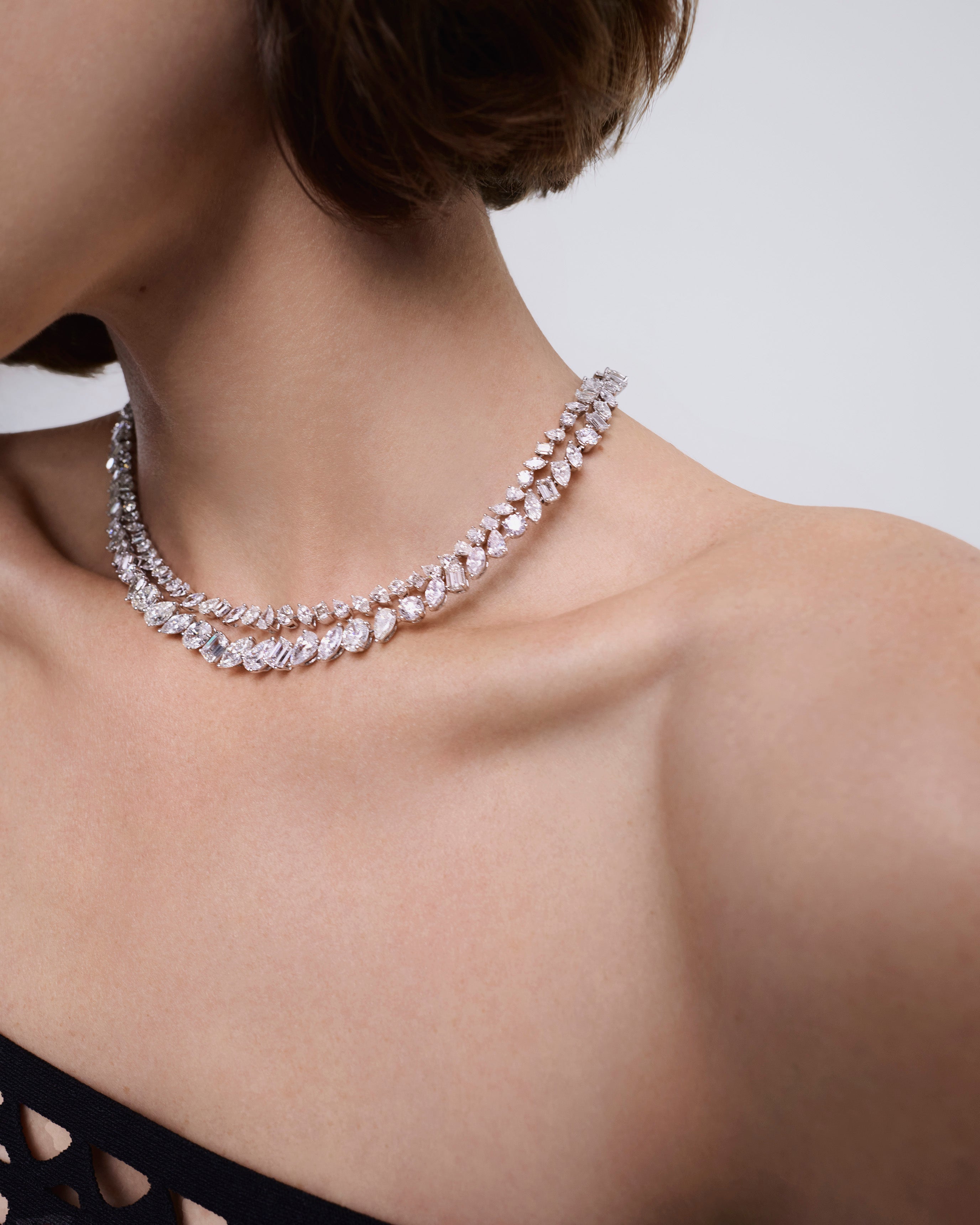 Large Multi-Shape Diamond Necklace