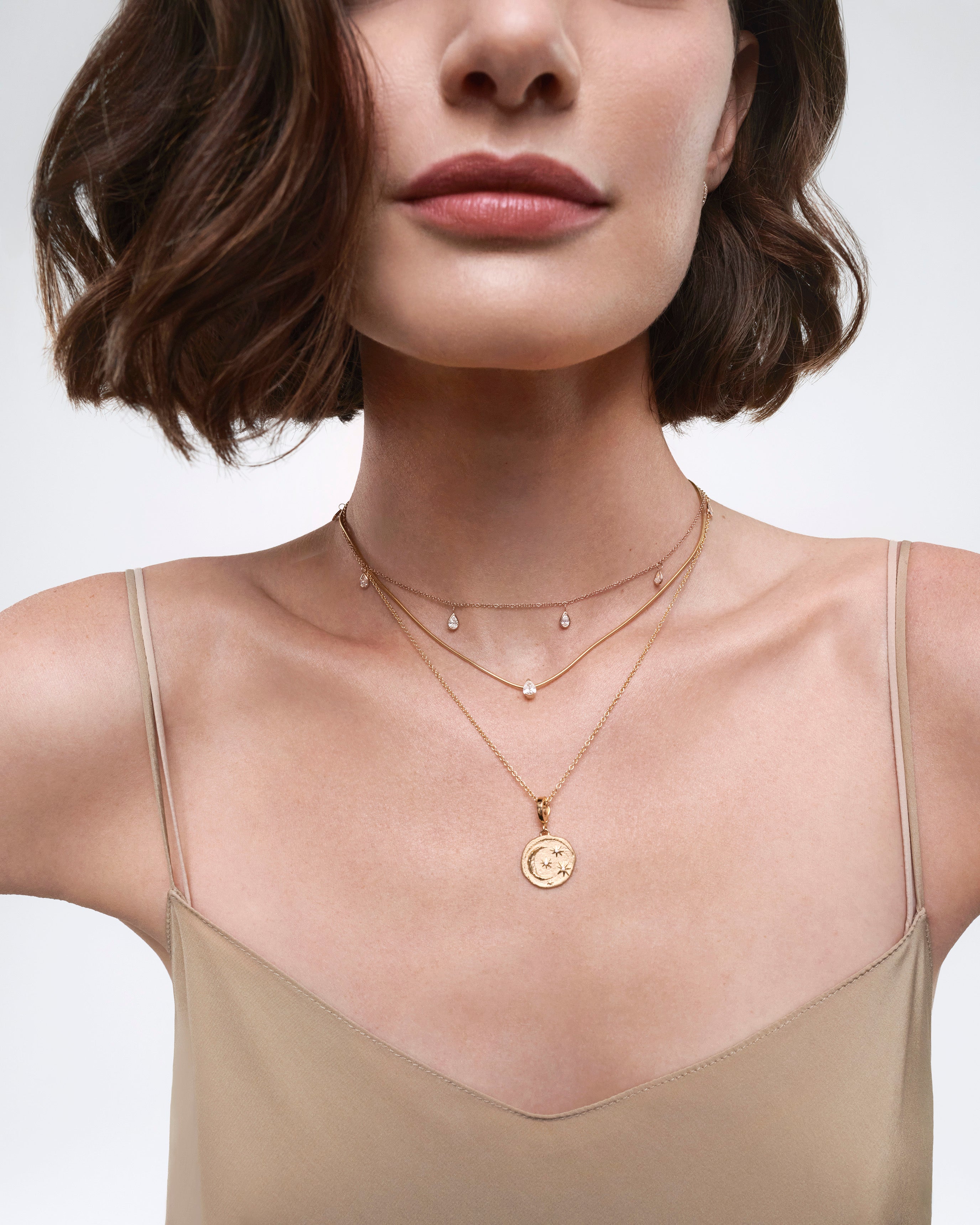 14k Rose Gold 0.95ctw Pear Shape Diamond Pendant Necklace – Raymond Lee  Jewelers