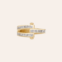 Magna Ring with Carre Cut Diamonds