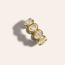 Antique Cushion Diamond Bezel Eternity Band