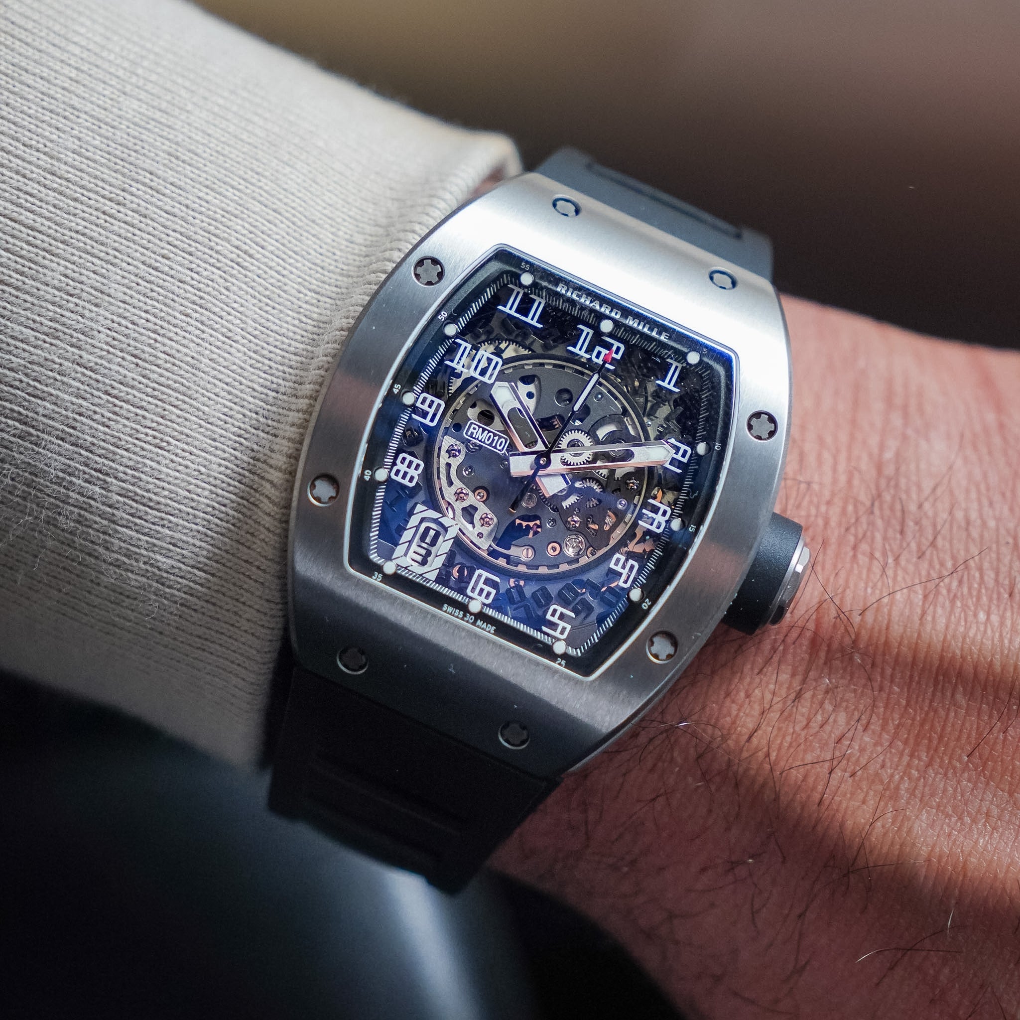 Luxury watch with intricate design on a wrist