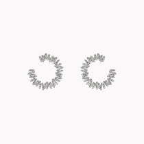 Mini Diamond Spiral Earrings