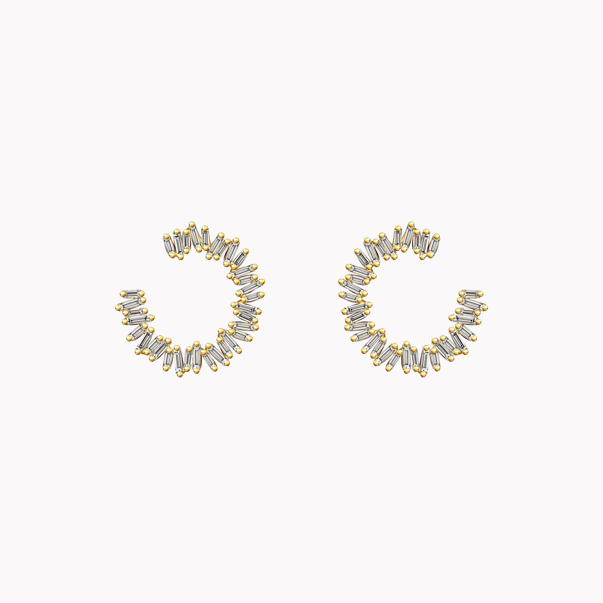 Mini Diamond Spiral Earrings