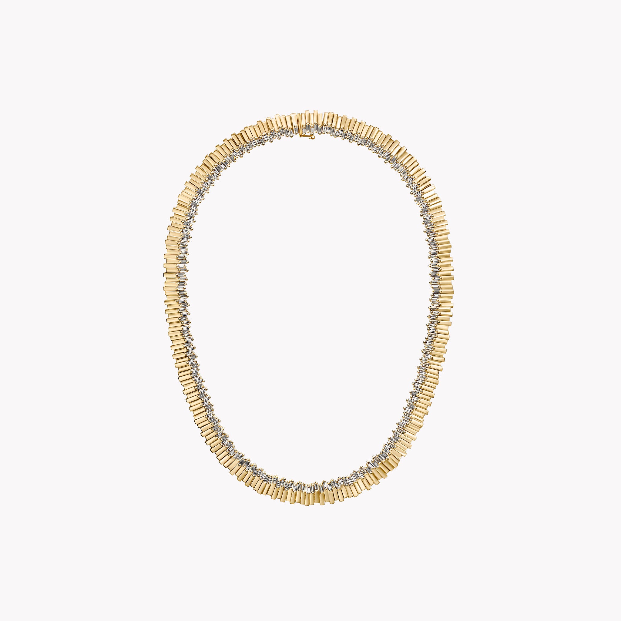 Golden Midi Stacker Diamond Tennis Necklace