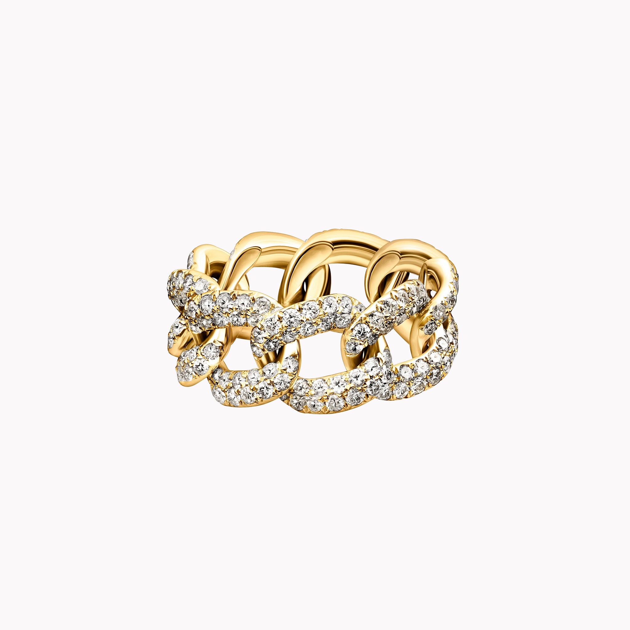 Essential Pavé Link Diamond Ring