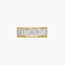 The Alexa Emerald Cut Eternity Band