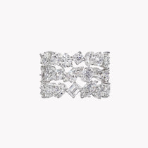 Three-Row Multi-Shape Diamond Eternity Band