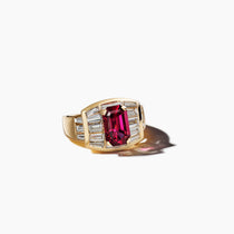 Vintage Burma Spinel & Diamond Ring