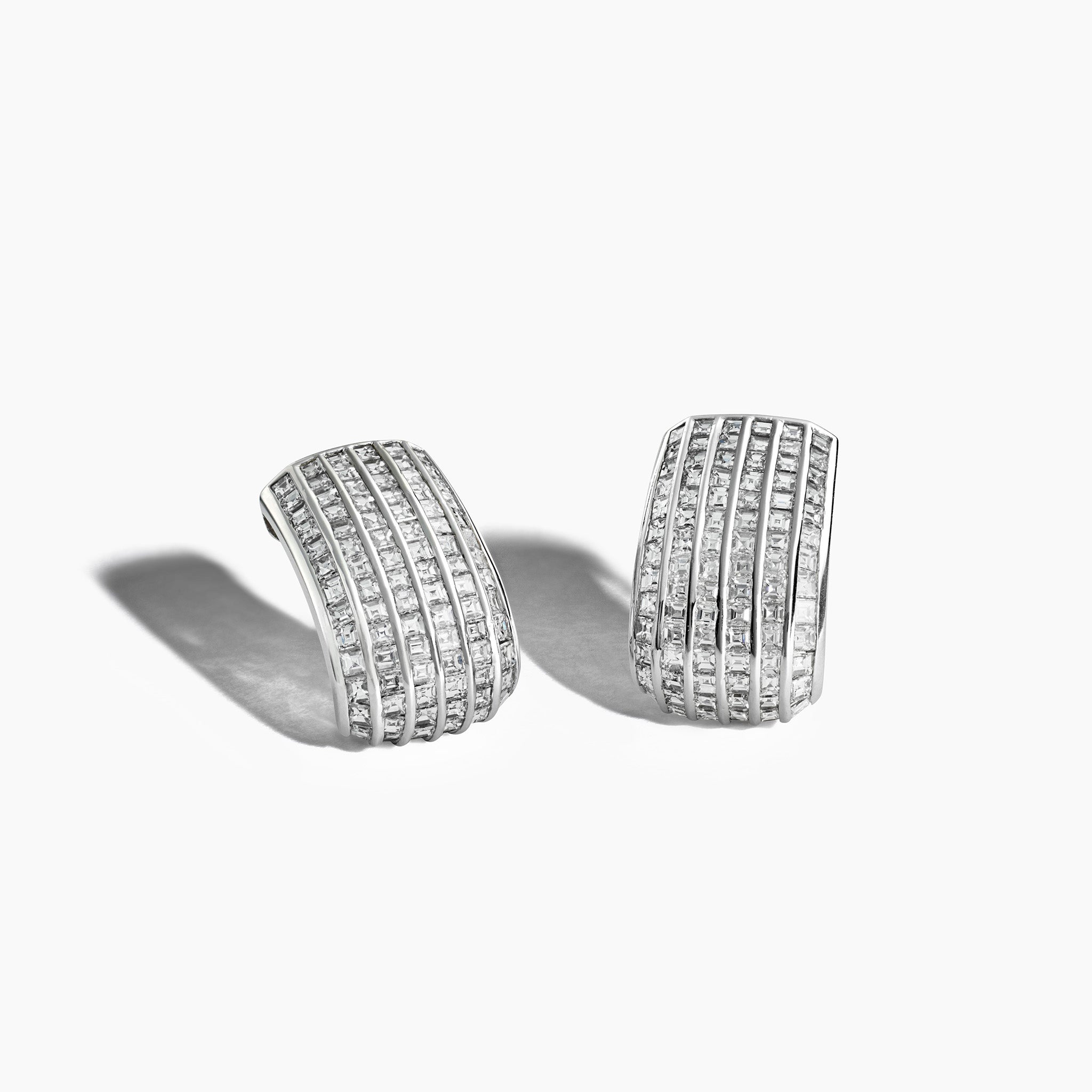 Vintage Carre Cut Diamond Earrings