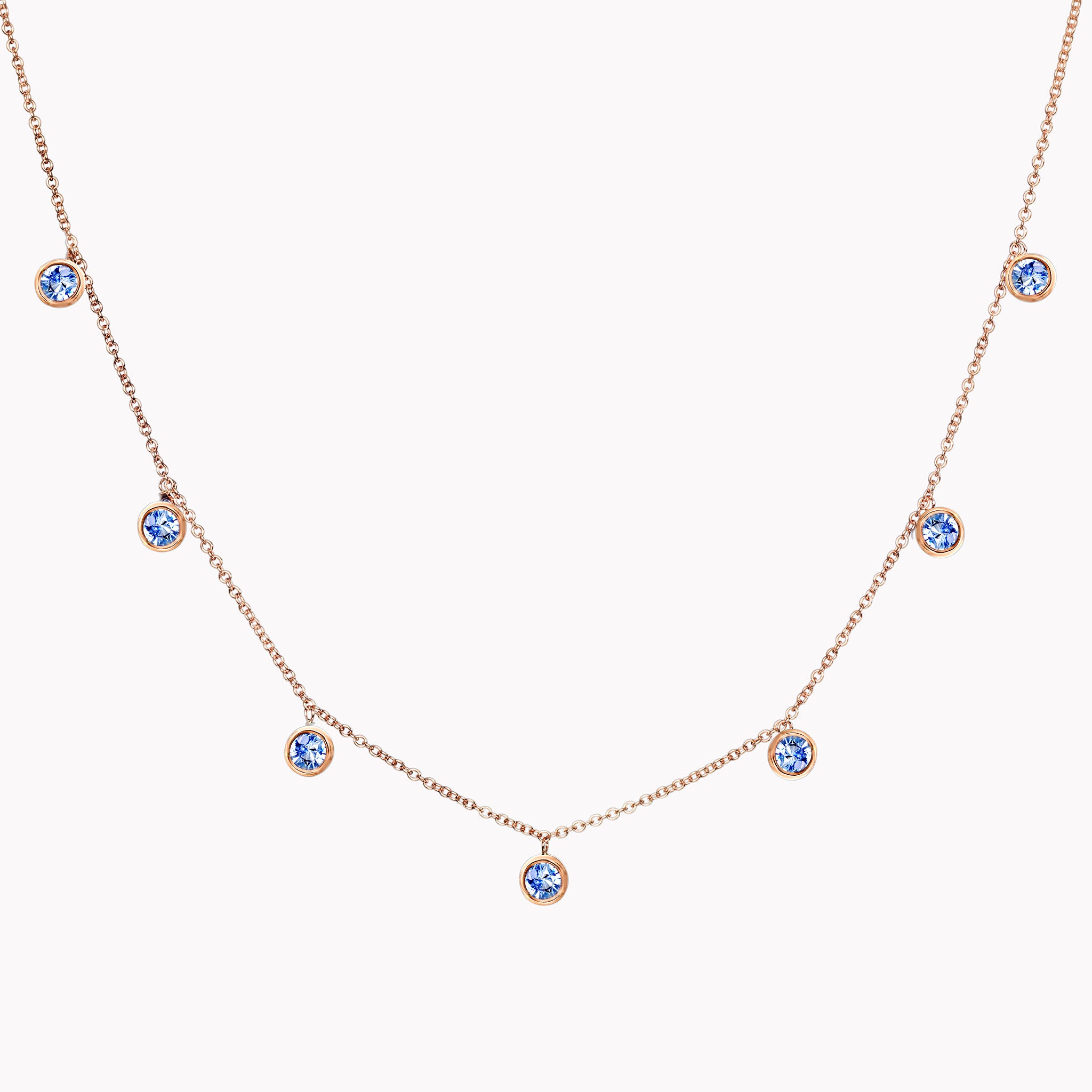The Mia Cornflower Blue Sapphire Necklace