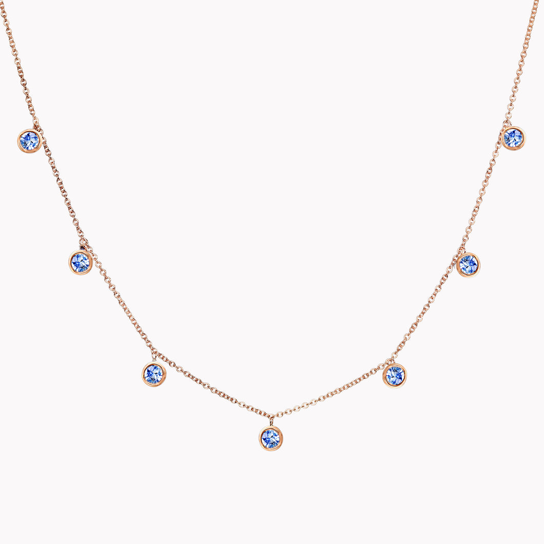 The Mia Cornflower Blue Sapphire Necklace