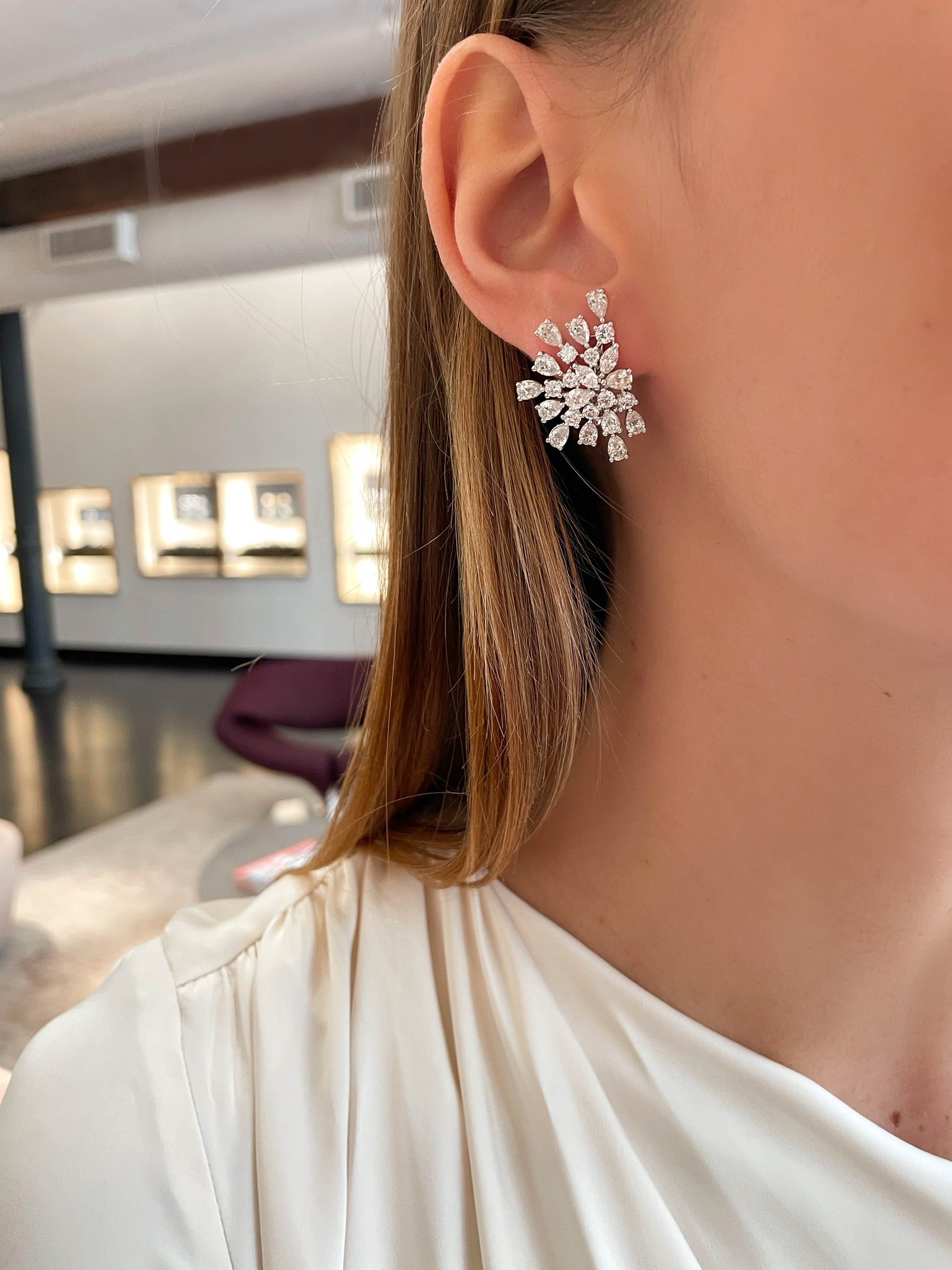 9ct White Gold Diamond Stud Earrings - 0.33ct - Macintyres of Edinburgh