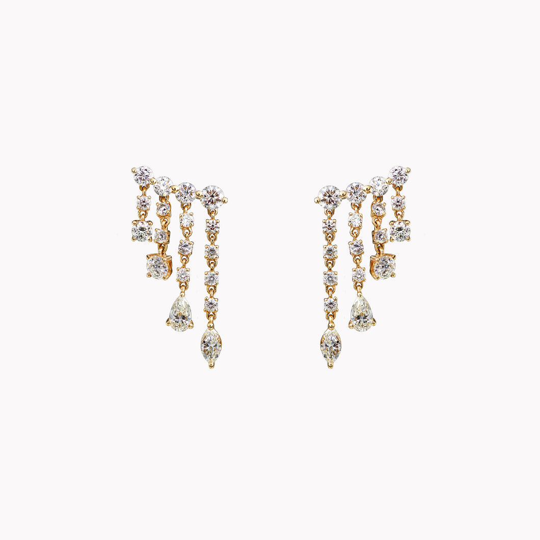 Small Rain Drop Diamond Earrings