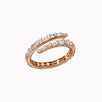 Two Row Baguette Coil Ring